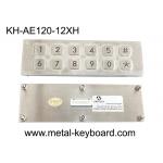 FCC Stainless Steel 12 Keys Customized Metal Keypad In Matrix Output for sale