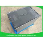 Durable Plastic Storage Bins With Lids / Attached Lid Distribution Containers for sale