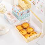 Professional Egg Tart Box Cake Packaging Boxes with Matt Lamination and Offset Printing for sale