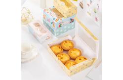 China Professional Egg Tart Box Cake Packaging Boxes with Matt Lamination and Offset Printing supplier