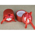 Red Mini Classic Cardboard Paper Cans Packaging With Ribbon Tag for sale