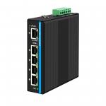 Mini 5 Port Industrial Ethernet Switch 4 RJ45 Port To 1 Uplink RJ45 Gigabit Unmanaged Switch Dc12v/24v Input for sale