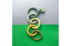 China Eco Friendly Silicone Baby Teether Ring Shape Soft Teething Chew Beads supplier