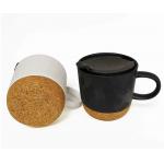 FDA BSCI Natural Cork Base Ceramic Mug Cork Bottom Antiscratch Coasters for sale