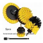 PP 5 Piece Drill Scrubber Brush Drifferent Size YELLOW for sale