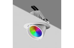 China 2700K-6500K Commercial LED Lights Rotate 360° Gimbal LED Downlight Tilt Outward 90° supplier