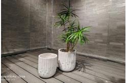 China 7-8 Year Durable Fiber Clay Planter for Indoor Gardens supplier