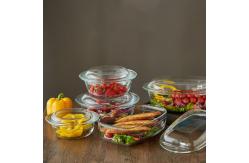 China High Borosilicate Glass Tableware Food Safe Pizza Glass Baking Pan supplier