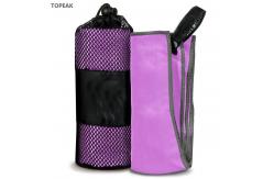 China Lightweight Microfiber Suede Towel With Zip Super Absorbent Gym 50x100cm supplier