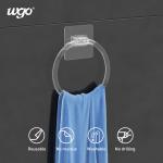 ISO 9001 white Plastic Towel Ring Holder 5KG Damage Free PVC sticker for sale
