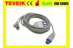China Datex One Piece 3 Leads ECG Cable With TPU Material For Cardiocap supplier