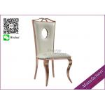 Design strong wood-like metal banquet chair in restaurant for sale