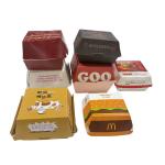 Custom Oil Proof Burger Holder Glossy Lamination Folders Box Type for Disposable Food Packaging for sale