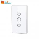 Glomarket Us Standard Tuya Wifi Smart Curtain Switch Touch Button Voice Control Smart Shutter Switch Alexa Google Home for sale