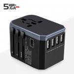 Multi - Function Money Ball Universal Conversion Socket USB Table Hub / 4 USB  Travel Charger for sale