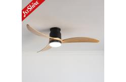 China Silent Wooden Blades Ceiling Fan With Remote Control 6 Speed High Airflow supplier