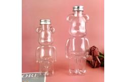 China Bear Plastic Screw Bottles For Juice Bubble Tea Voss Black 100ml supplier