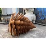Garden Art Outdoor Ornaments Corten Steel Rusty Pine Cone Sculpture for sale