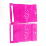 pink Printed Three Side Sealed Mylar Pouch With Clear Transparent Window For Bracelets Packaging / jewelry for sale