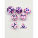 Baroque 7 Piece Polyhedral Gaming Dice Set Metal Sharp Edge For RPG