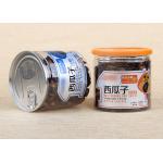 Food Grade Visible Cylinder PET Plastic Jars 307# For Melon Seeds Packaging for sale