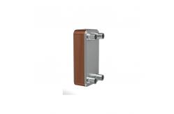 China Customized Brazed 40 Plate Heat Exchanger With 3/4 Inch MNPT Ports supplier