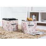 Retro Flower Printing 11.8 Fabric Cube Storage Bin for sale