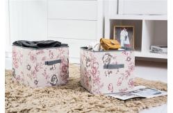 China Retro Flower Printing 11.8 Fabric Cube Storage Bin supplier