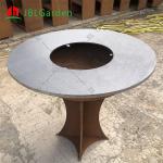 Portable Outdoor Rust Corten Steel Bbq Pit Customized for sale