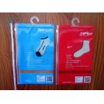Waterproof Transparent PVC Pothook Plastic Pouches Packaging For Socks Clothes for sale