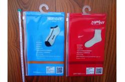 China Waterproof Transparent PVC Pothook Plastic Pouches Packaging For Socks Clothes supplier