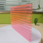 Pink Polycarbonate Hollow Sheet Lightweight Easy To Handle And Install For Decorative And Functional for sale