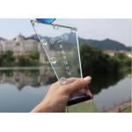 Sand Blasting Crystal Trophy Cup With Globe Custom Design Accepted for sale
