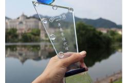 China Sand Blasting Crystal Trophy Cup With Globe Custom Design Accepted supplier