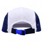 Customized Eyelets 5 Panel Camp Hat Flat Brim Waterproof Nylon Camper Cap