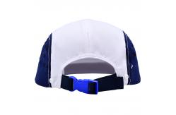 China Customized Eyelets 5 Panel Camp Hat Flat Brim Waterproof Nylon Camper Cap supplier