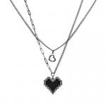 Mosaic Heart Necklace Jewelry  Sterling Silver Jewellery  rhodium  Plated for sale