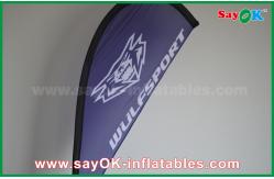 China Event Advertising Teardrop Beach Flag Feather With Logo Printing Oxford Cloth supplier