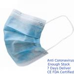 Blue Color Earloop Face Mask Size 17.5 * 9.5cm PP Material Dust Proof for sale