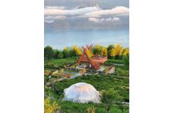 China Insulated Glass Bubble Tent Energy Efficient Dome Igloo Bubble Tent supplier