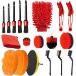 17 Inch 19PCS Car Detailing Drill Brush Kit PP Microfiber for sale