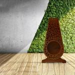 Outdoor 600mm Diameter Corten Steel Fire Pits Packed In Wooden Box for sale