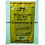 Portable Yellow OPP / LDPE  Moisturizing Zipper Cigar Bag With Humidifier and window
