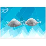 Anti Dust 3ply Disposable Face Mask Protection For Airborne Toxic Particles for sale