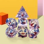 Red flow sand Resin multi -noodle tablet game dice set  dnd dice for sale