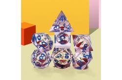 China Red flow sand Resin multi -noodle tablet game dice set  dnd dice supplier