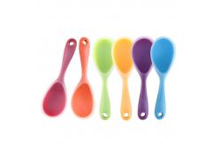 China 6 Pack Non Stick Silicone Rice Spoon Paddle Food Service Spoon supplier