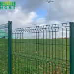 Outdoor Garden Decorative Security Welded Wire Mesh 3D Fence Panel With Gate for sale