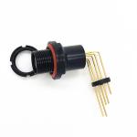 Black PCB Fischer Cable Connector Solder Style For Heavy Duty Use