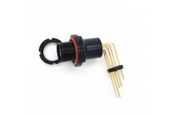 China Black PCB Fischer Cable Connector Solder Style For Heavy Duty Use supplier